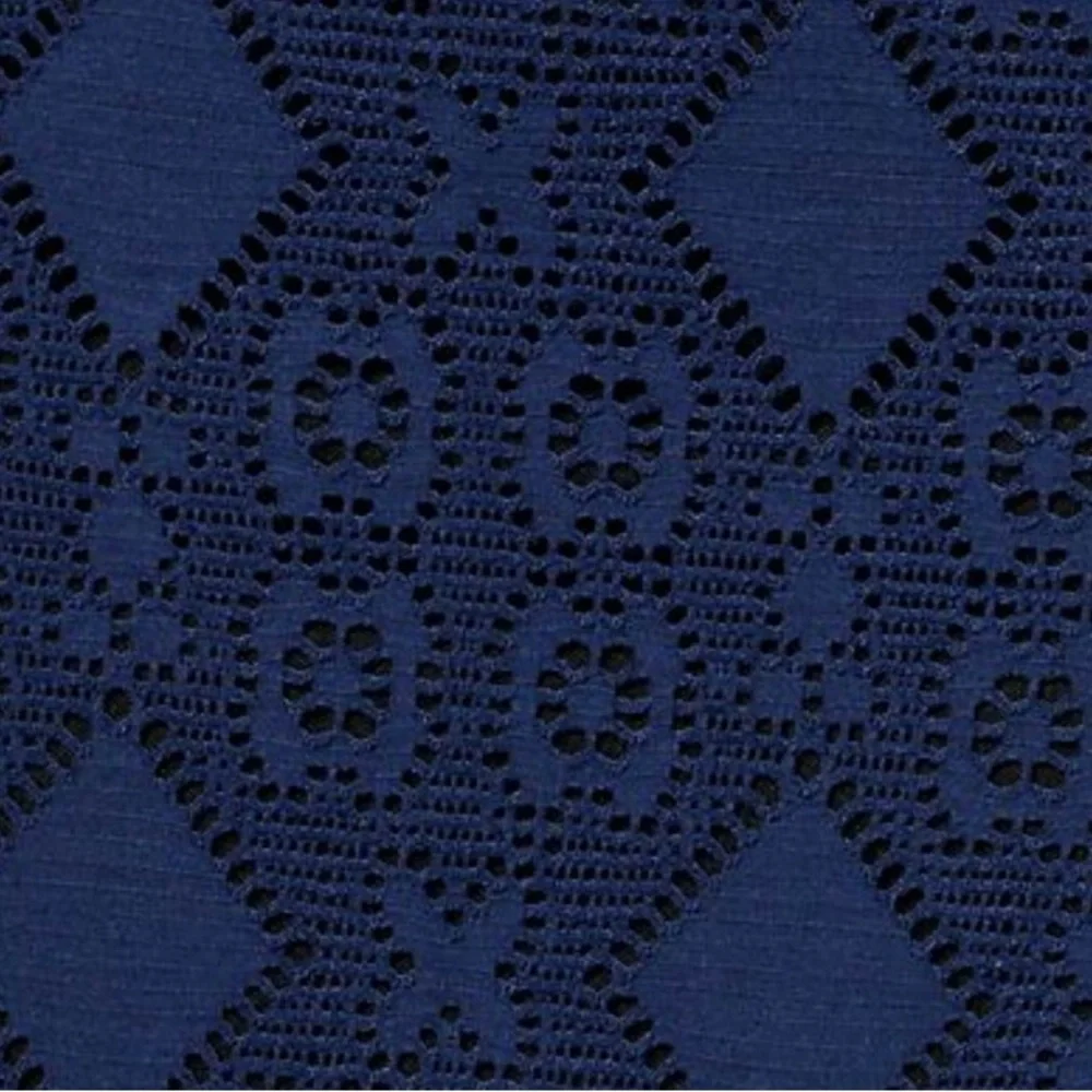 Susan Graver Soleil Navy Knit Lace Skirt Size Small
